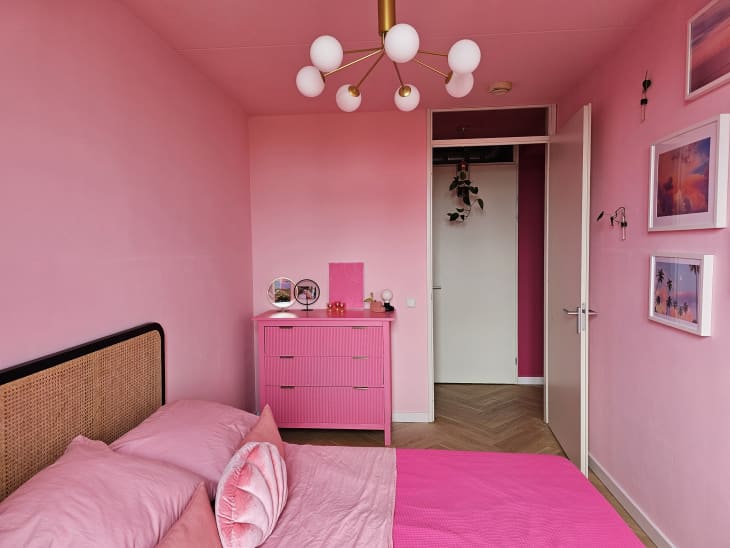 Neon pink bedroom on sale